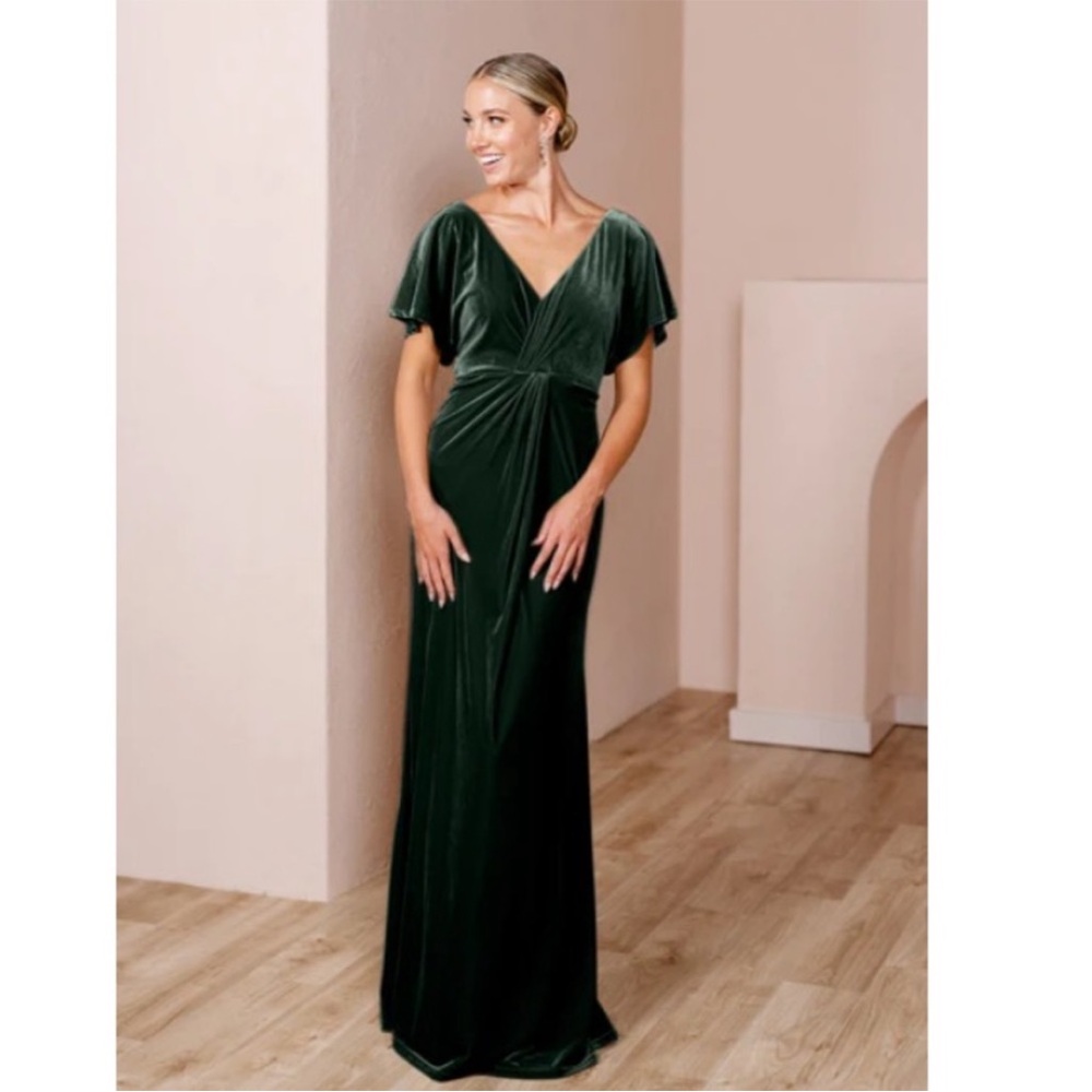 Revelry Emerald Gwen Bridesmaid Dress